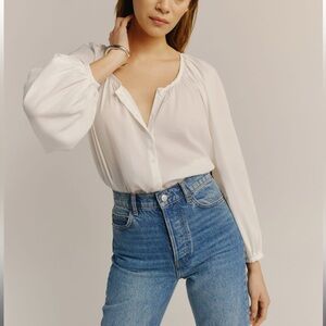 Reformation Long Sleeve Peasant Top Henry Top